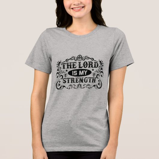 主は我が力 キリスト教 トライブレンドＴシャツ (正面)