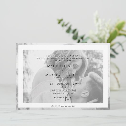 主は私たちを一緒に水平方向の写真 招待状 (スタンド正面)