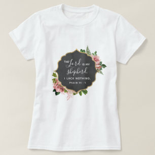 主は私のシェフされた聖書の詩篇23クリスチャンである Tシャツ