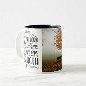 主は私のマグと共に立った ツートーンマグカップ (正面左)