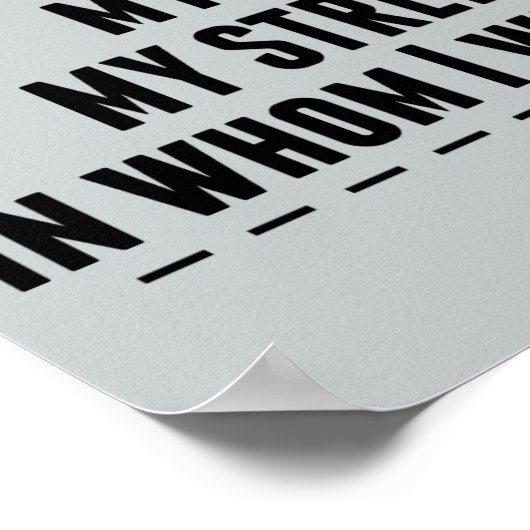 主は私のロックバイブルの聖句である ポスター (角)