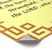 主は私のロックバイブル引用文祈りの言葉 ポスター (角)