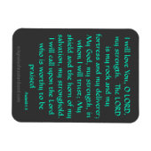 主は私のロックバイブル引用文 マグネット (横)