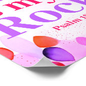 主は私のロックボホクリスチャン10代のガールアート ポスター (角)