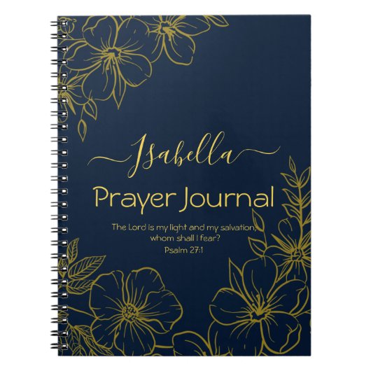 主は私の光と救いの祈りの言葉ジャーナル ノートブック (正面)