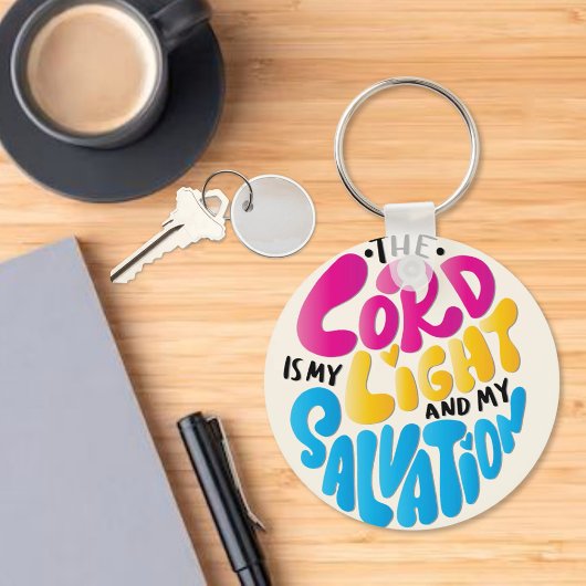 主は私の光と私の救いのキーチェーン キーホルダー