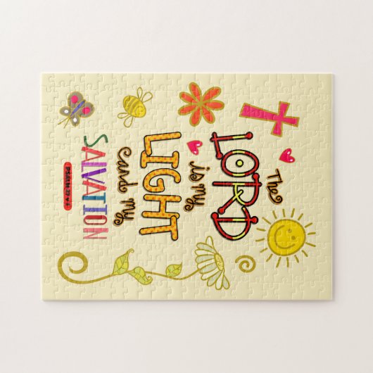 主は私の光と私の救いの聖句である ジグソーパズル (横)