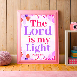 主は私の光ボホのクリスチャン10代のガール芸術 ポスター