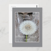 主は私の分けたものよ聖書の名言 ポストカード (正面/裏面)