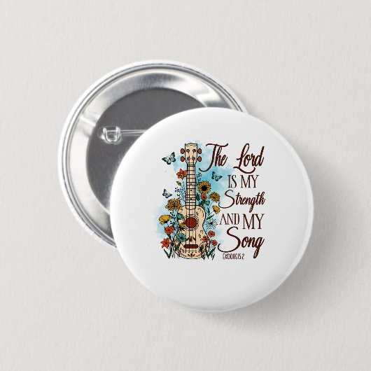 主は私の力であり、私の歌の宗教である 缶バッジ (正面&裏面)