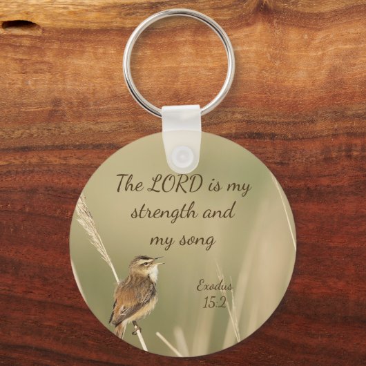 主は私の力と歌のバイブル感動的だ キーホルダー (正面)
