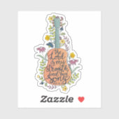 主は私の力と歌の聖句である シール (シート)