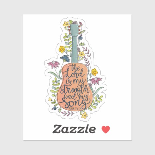 主は私の力と歌の聖句である シール (シート)