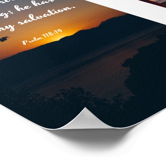 主は私の力と私の歌である – 聖書 ポスター (角)