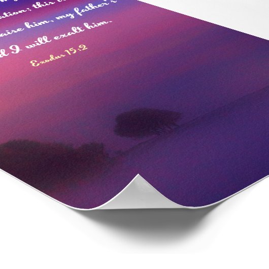 主は私の力と私の歌である – 聖書 ポスター (角)