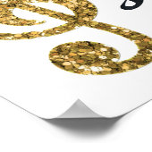 主は私の力と私の歌の金ゴールドプリント ポスター (角)