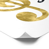 主は私の力と私の歌の金ゴールドプリント ポスター (角)