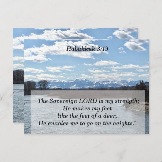 主は私の力の源聖書 ポストカード (正面/裏面)