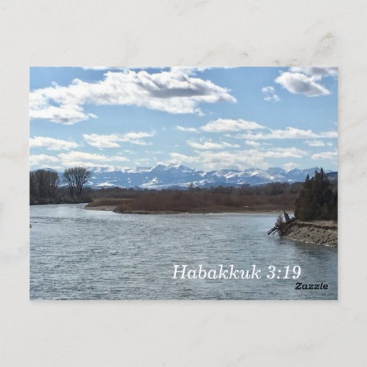 主は私の力の源聖書 ポストカード (裏面)