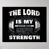 主は私の力イザヤ12:2クリスチャン ポスター (正面)