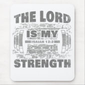 主は私の力イザヤ12:2クリスチャン マウスパッド (正面)