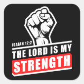 主は私の力イザヤ12:2メンス・クリスチャン スクエアシール (正面)