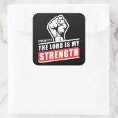 主は私の力イザヤ12:2メンス・クリスチャン スクエアシール (バッグ)