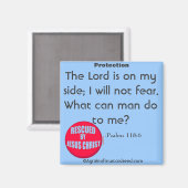 主は私の味方である聖書の引用文 マグネット (正面/裏面)