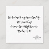 主は私の囲いカードを喜ぶ エンクロージャーカード (裏面)