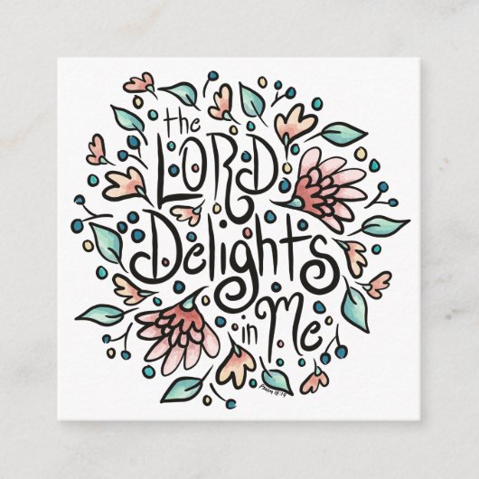 主は私の囲いカードを喜ぶ エンクロージャーカード (正面)