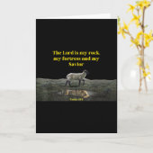 主は私の岩である詩篇18:2 - キリスト教の価値観 カード (黄色い花)