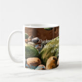 主は私の岩である；オリジナル芸術詩篇18:2 コーヒーマグカップ (左)