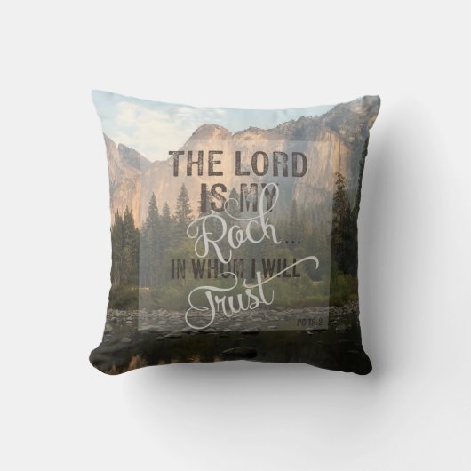 主は私の岩である – Ps 18:2 クッション (正面)