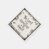 主は私の強い聖書の聖句 スタンダードカクテルナプキン (角)