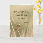 主は私の強さと歌の聖なる書物、 経典ソングバード カード (黄色い花)