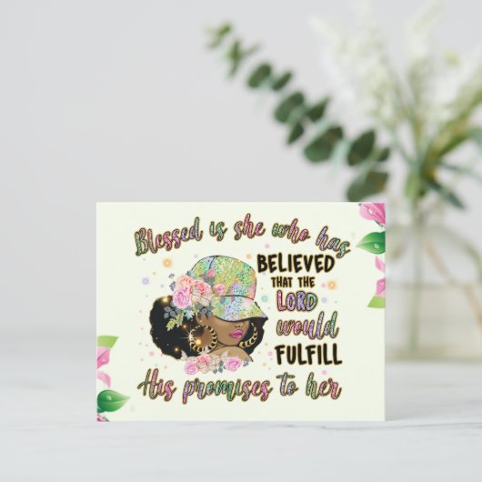 主は私の強さと私の歌であるメラニン・シエスタ シーズンポストカード (スタンド正面)