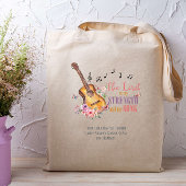 主は私の強さと私の歌のギターの聖書である トートバッグ