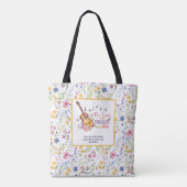 主は私の強さと私の歌のギターの聖書である トートバッグ (裏面)