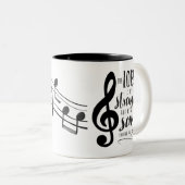 主は私の強さと私の歌のマグカップ ツートーンマグカップ (正面右)