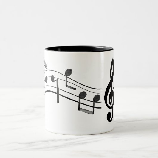 主は私の強さと私の歌のマグカップ ツートーンマグカップ (中央)