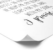 主は私の強さと私の盾である、詩篇28:7 ポスター (角)