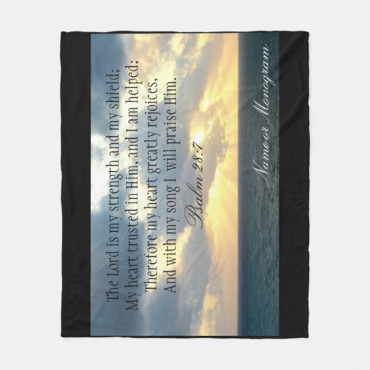 主は私の強さの賛美歌のクリスチャンの聖書です フリースブランケット (正面)