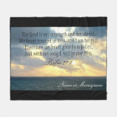 主は私の強さの賛美歌のクリスチャンの聖書です フリースブランケット (正面(横))