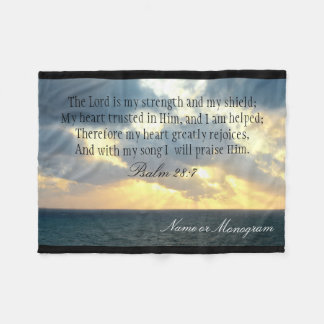 主は私の強さの賛美歌のクリスチャンの聖書です フリースブランケット