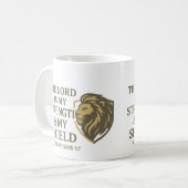 主は私の強さ15オズコーヒーマグ コーヒーマグカップ (正面左)