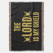 主は私の盾の引用文 スローブランケット (正面縦)