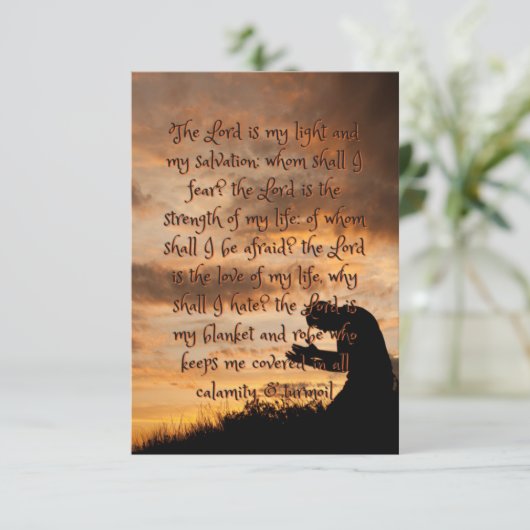 主は私の祈りの言葉の平手グリーティングカード カード (スタンド正面)