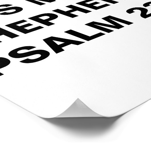 「主は私の羊飼いだ」 ポスター (角)