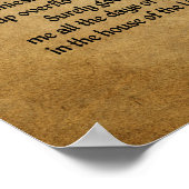 主は私の羊飼いだ(聖なる書物、 経典:詩篇23) ポスター (角)