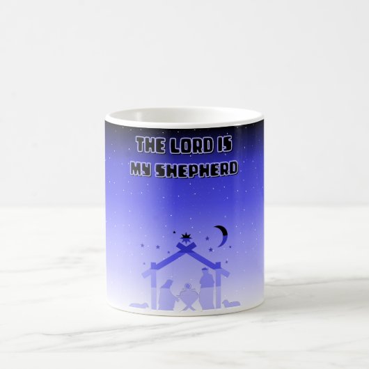 主は私の羊飼いだ:詩篇23 コーヒーマグカップ (中央)